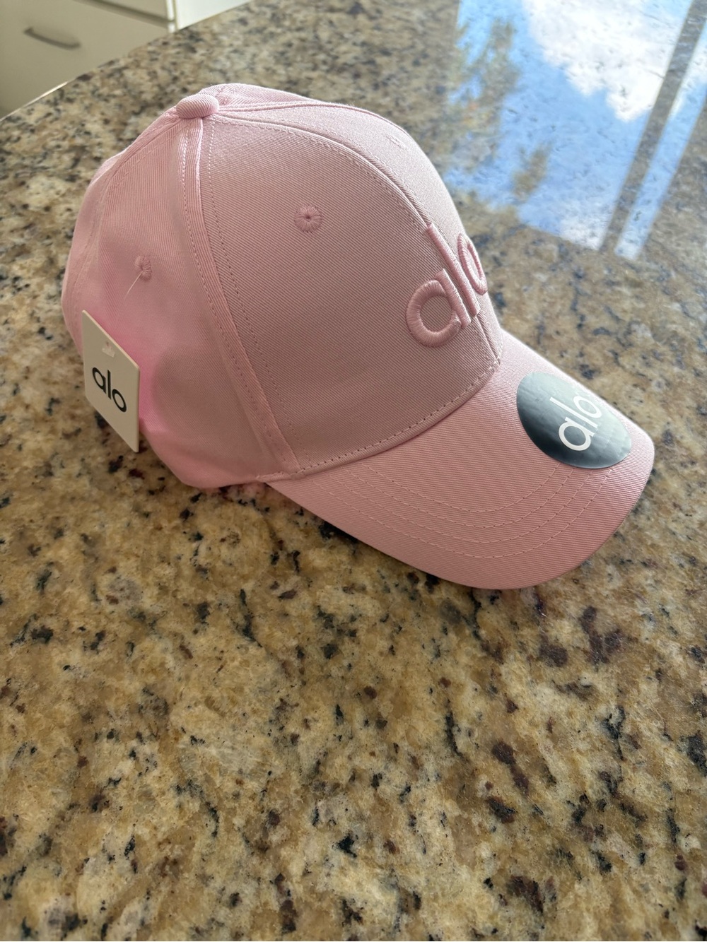 ALO Yoga Light Pink Cap with Embroidered Logo